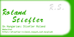 roland stiefler business card